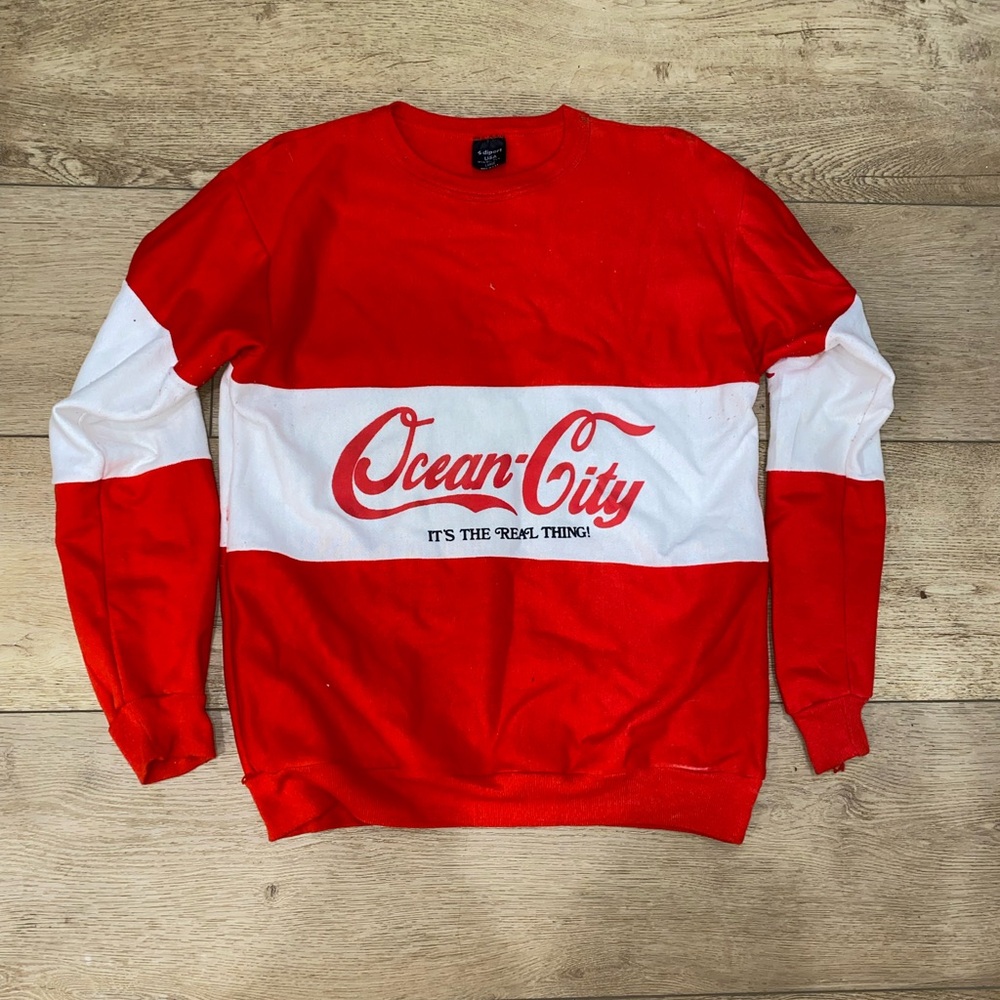 Vintage Ocean City Crewneck Shirt Sweatshirt “It’s The Real Thing” USA Made SZ L